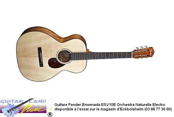 Guitare Fender Ensenada ESV10E Orchestra Naturel Electro